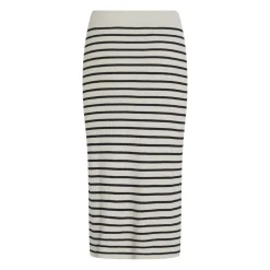 VIZICHA STRIPED MIDI KNIT SKIR