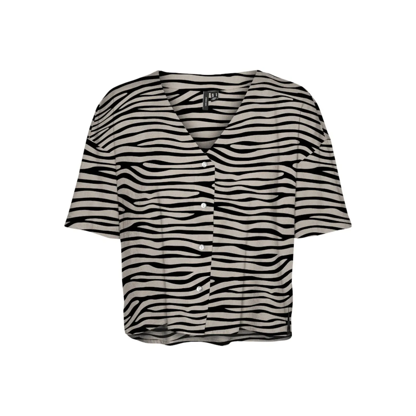 VMMYMILO 2/4 V-NECK SHIRT WVN