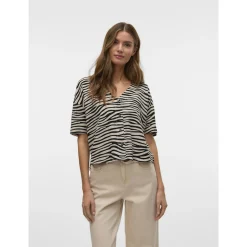 VMMYMILO 2/4 V-NECK SHIRT WVN