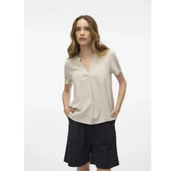 VMMYMILO SS V-NECK TOP WVN GA