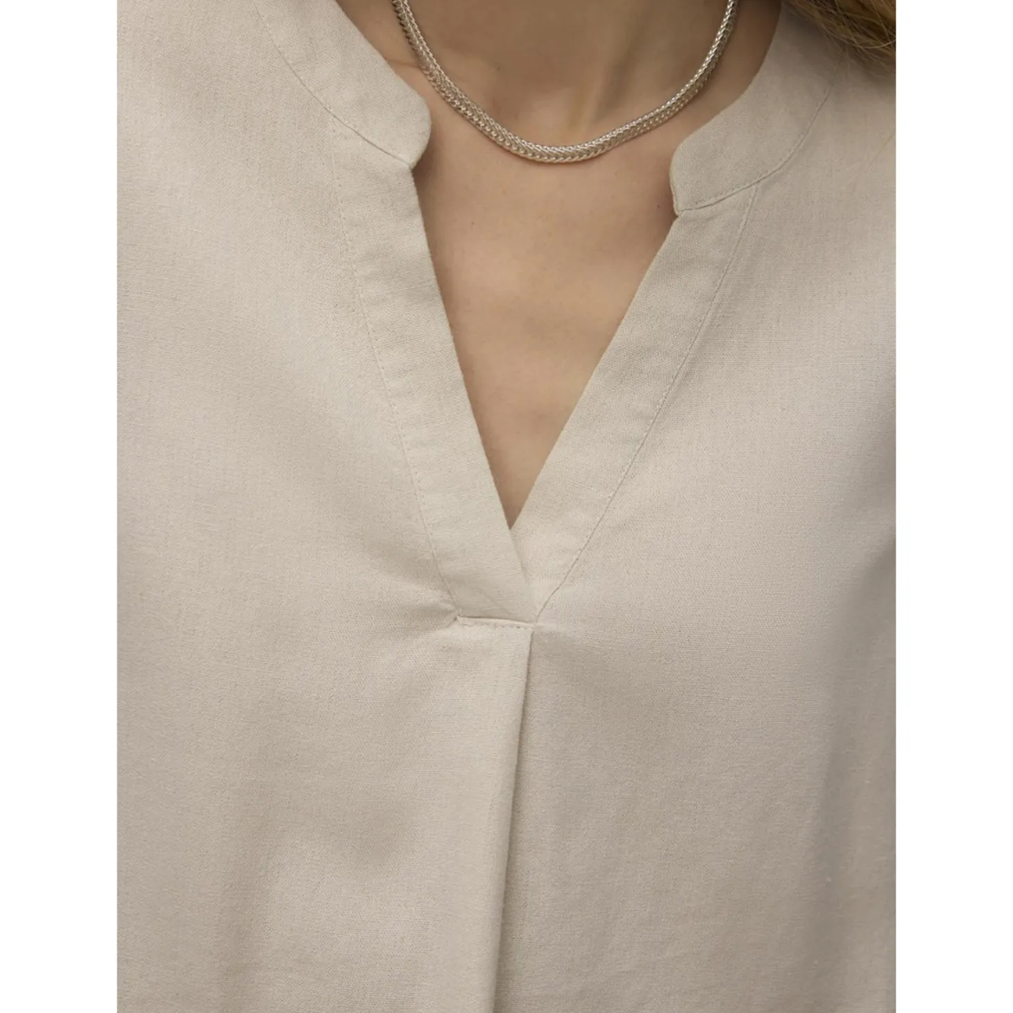VMMYMILO SS V-NECK TOP WVN GA