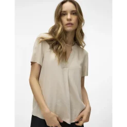 VMMYMILO SS V-NECK TOP WVN GA