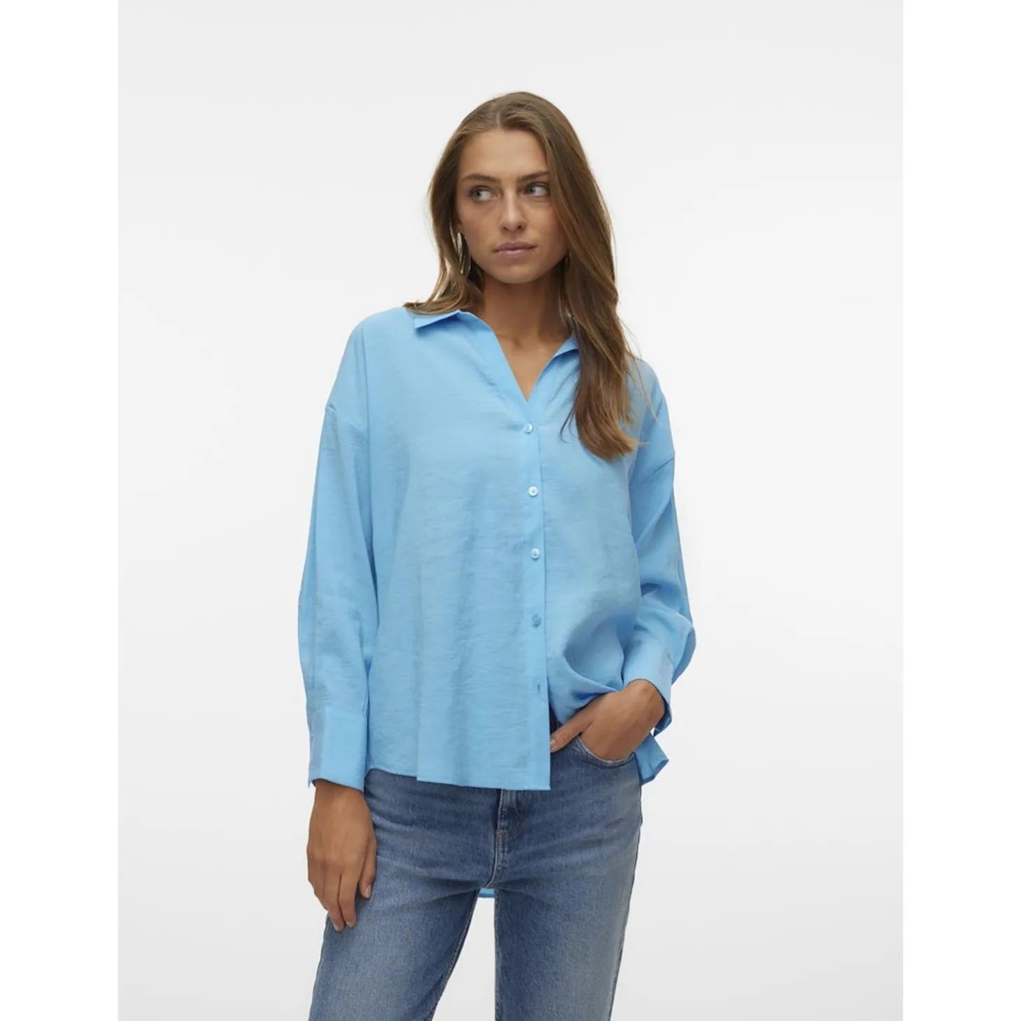 VMQUEENY LS OVERSIZE SHIRT WVN