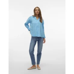 VMQUEENY LS OVERSIZE SHIRT WVN