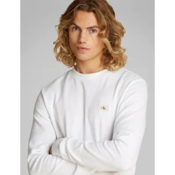 WOVEN LABEL WAFFLE LS TEE
