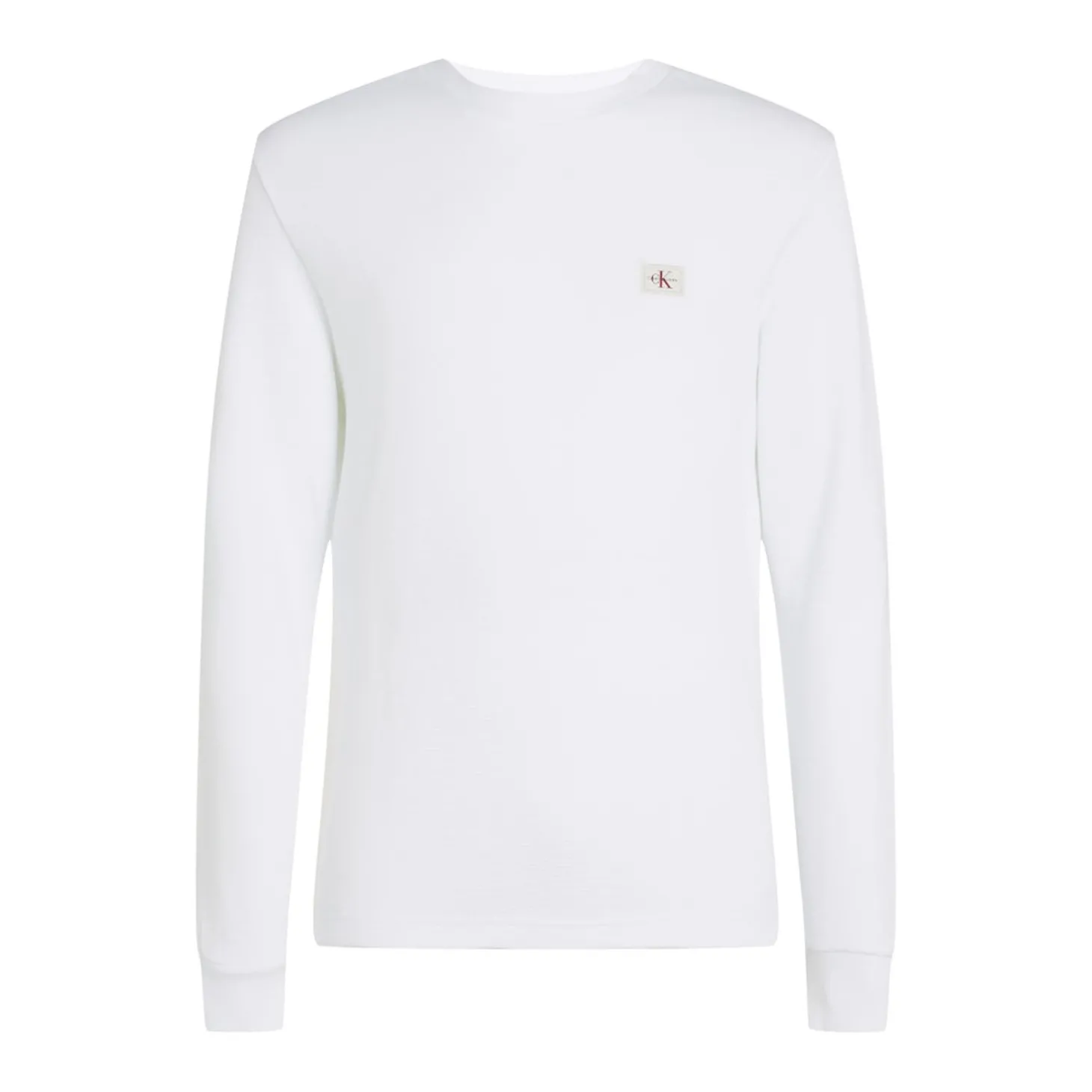 WOVEN LABEL WAFFLE LS TEE
