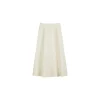 Woven skirt, medium length, fl