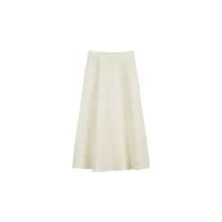 Woven skirt, medium length, fl