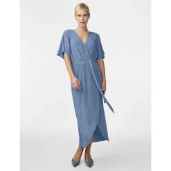 YASOLINDA SS MIDI WRAP DRESS S
