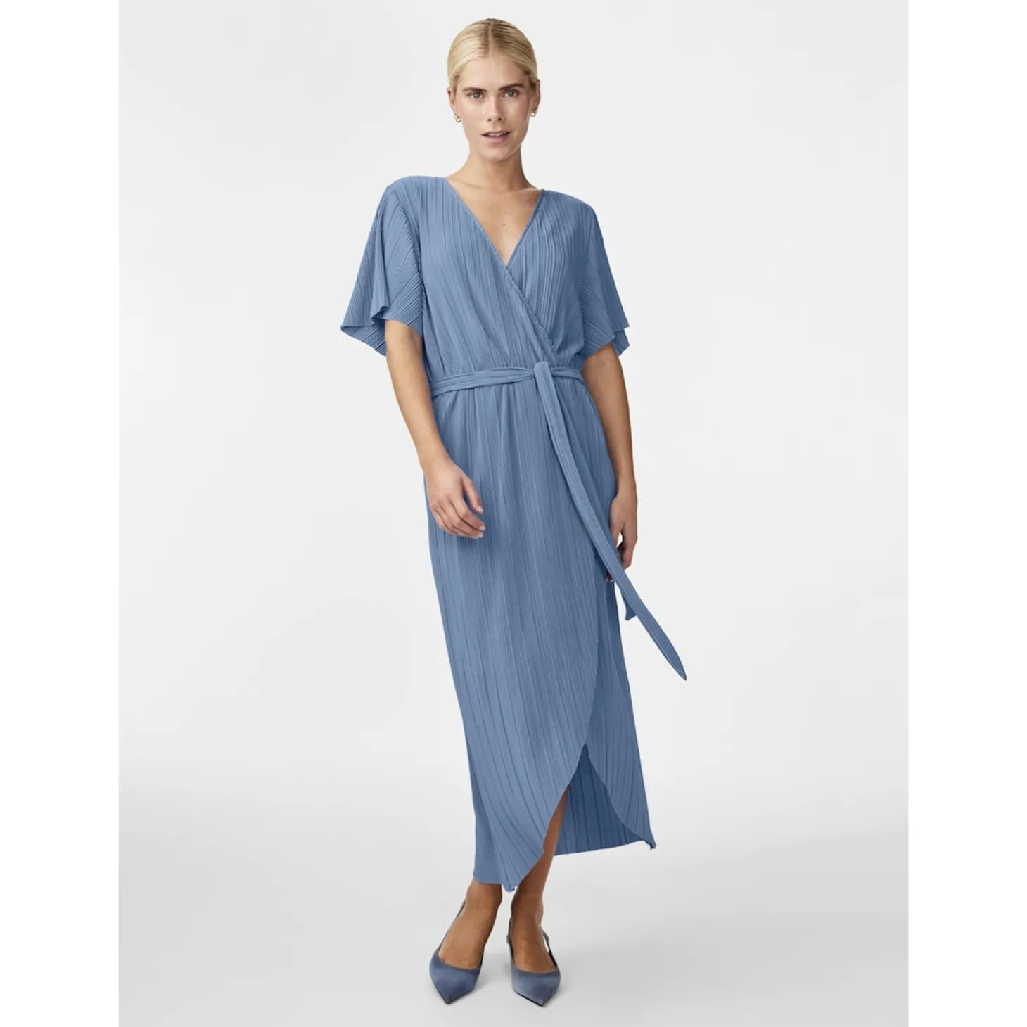 YASOLINDA SS MIDI WRAP DRESS S